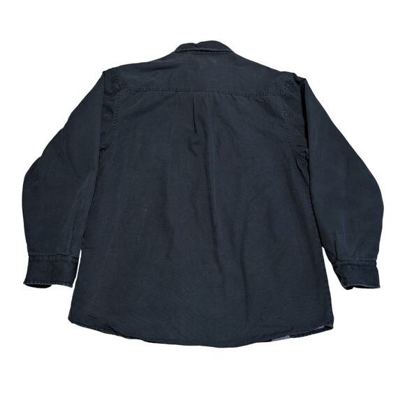 Levi Strauss & Co Heavy Weight Lined Flannel Button Shirt Navy Blue Mens Size L - Picture 2 of 7